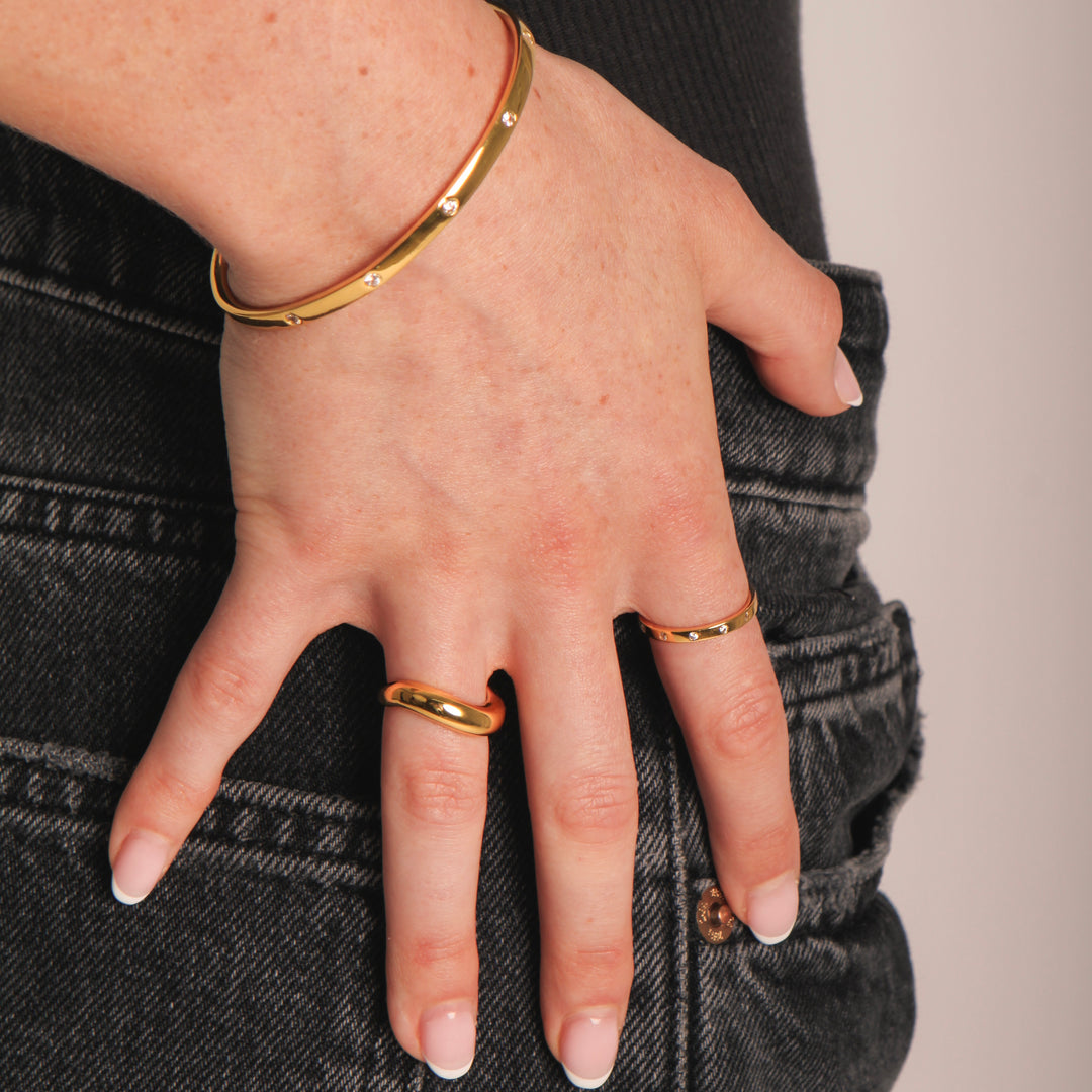 Nova Diamond Studded Ring